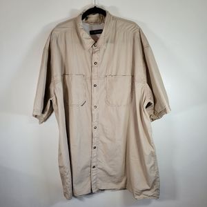 Dri-Duck Mens Short Sleeve Guide Shirt  4XL Tan Beige Khaki